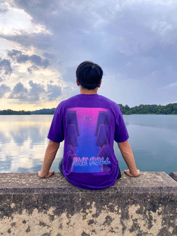 Purple Project Dive Roll T-shirt (Back, Full)